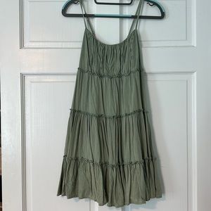 Women’s Aeropostale Green Babydoll Tiered Dress